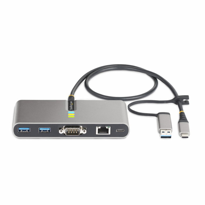 StarTech.com Hub USB-C/USB-A avec GbE et RS232 Gris espace