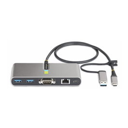 StarTech.com Hub USB-C/USB-A avec Gigabit Ethernet et Port Série RS232, 2 Ports USB 3.2, Power Delivery 100W