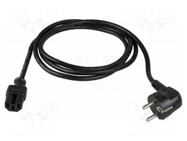 AS SCHWABE Câble d'alimentation H05RR-F 3G1mm2 noir 2m