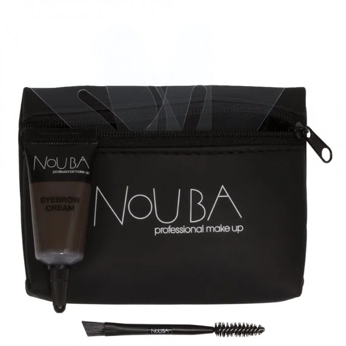 Nouba Set de Maquillage avec Pinceau, Gel à Sourcils et Trousse Noire Nouba Set de Maquillage avec Pinceau, Gel à Sourcils et Trousse Noire