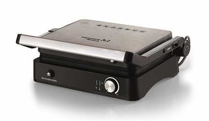 Ariete 1934 Metalgrill - Grill électrique multifonction 3 en 1 avec plaques antiadhésives et thermostat réglable pour sandwichs, viandes grillées et pizzas
