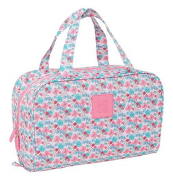 Safta Neceser à fleurs rectangulaire recyclé MOOS - Trousse de toilette - Dimensions : 31 x 14 x 19 cm