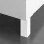 Rei 972 Pied d'angle carré en ABS blanc 42 x 42 x 150 mm