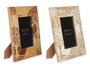 Giftdecor Porte-photos 13x18 cm Arbre de Vie Design Bois, Assorti, Blanc et Marron (Set de 6)
