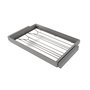 Emuca Kit tiroir à chaussures et rack ajustable Quartz pour armoires, glissières extension totale et à fermeture douce, Module 80cm, Finition Titane