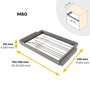 Emuca Kit tiroir à chaussures et rack ajustable Quartz pour armoires, glissières extension totale et à fermeture douce, Module 80cm, Finition Titane
