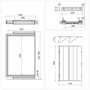 Emuca Kit tiroir à chaussures et rack ajustable Quartz pour armoires, glissières extension totale et à fermeture douce, Module 80cm, Finition Titane