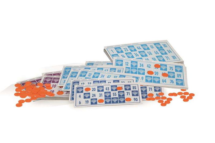 Chicos - Bingo automatique deluxe 72 cartons - Dimensions : 30 x 42 x 23 cm - Langues : espagnol, anglais
