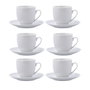 Quid Set 6 Tazas con Plato Porcelana New Renova 20 cL