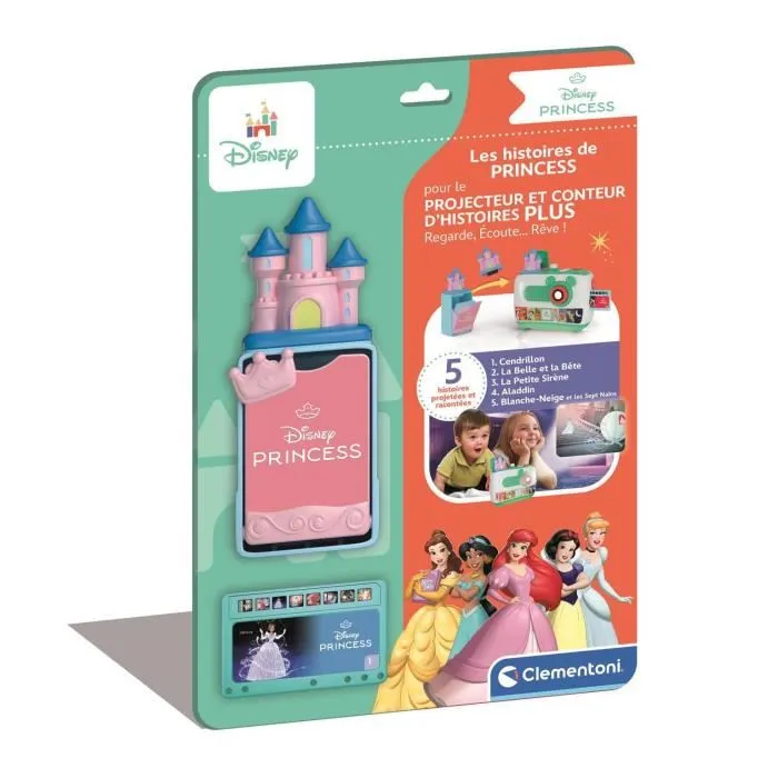 Clementoni Mes histoires en images Princess - Recharge de 5 histoires pour Projecteur & Conteur 2.0 Disney