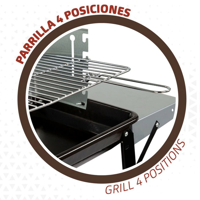 Aktive Barbecue au charbon de bois en métal émaillé Noir Aktive Barbecue au charbon de bois en métal émaillé Noir
