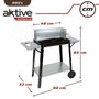 Aktive Barbecue au charbon de bois en métal émaillé Noir