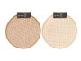 KINVARA Set de 24 sets de table ronds 38cm Beige + Marron en papier tressé