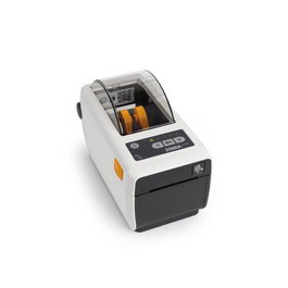Zebra ZD4AH22-D0EE00CA, Imprimante d'étiquettes de bureau compacte ZD411, 203 dpi, connectivité USB, Ethernet et Bluetooth LE 5, avec cordons UE/UK et police Suisse