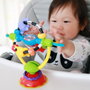 Playgro Jouet Giratoire pour Chaise Haute 0182212 Sonore avec Anneaux Texturés et Base à Ventouse Multilingue dès 6 Mois