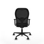 Piqueras y Crespo Chaise de Bureau Jorquera Gris foncé et Noir