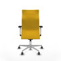 Piqueras Y Crespo Fauteuil Albacete Jaune avec mécanisme Sincro et base aluminium