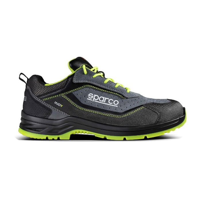Sparco S0753841GSGF Chaussure de Sécurité Indy S1P ESD Taille 41 Gris-Jaune - Certifiées S1P, Antistatiques, Style Motorsport