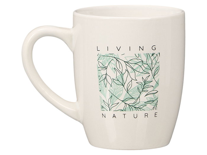 VESSIA Taza Porcelana Living Nature 350ml Blanco-Verde