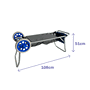 Marbueno 10361 Chariot Porte-chaises Convertible en Table Aluminium Pliable Camping Plage 108x51x51 cm