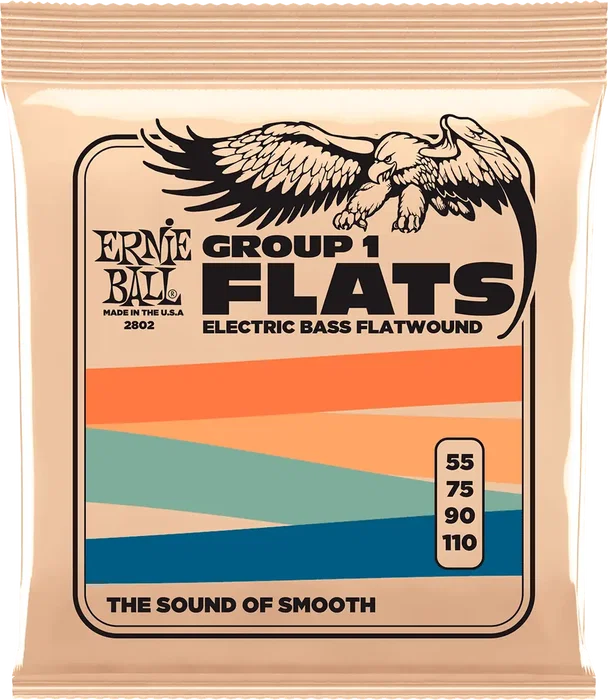 ERNIEBALL Jeu de Cordes Basse Électrique Entorché Plat 55-110 ERNIEBALL Jeu de Cordes Basse Électrique Entorché Plat 55-110