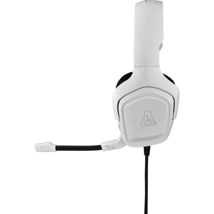 The G-Lab - Casque Gamer Filaire KORP COBALT - Micro anti-bruit - Compatible PC, PS4, Xbox One - Blanc