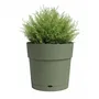 ARTEVASI Pot de Fleurs Capri - Grand Pot avec Réservoir d'Eau - Couleur Vert Cendre - Dimensions 49,5 x 49,5 x 47,2 cm