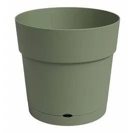 ARTEVASI Pot de Fleurs Capri - Grand Pot avec Réservoir d'Eau - Couleur Vert Cendre - Dimensions 49,5 x 49,5 x 47,2 cm