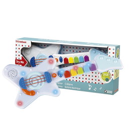 TACHAN - Guitare Électrique de Jouet Lumineuse Ls8822 pour Enfants - Avec Sons, Mélodies, 7 LEDs Colorées, Contrôle Volume - Pour +2 Ans