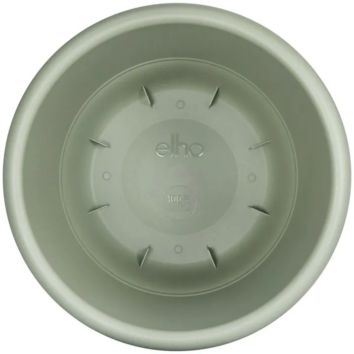 ELHO Pot de Fleur Amiga Rond 55 Vert pour Extérieur, 55 L, Ø 55 x H 51 cm, 100% Recyclé, Design Élégant pour Plantes