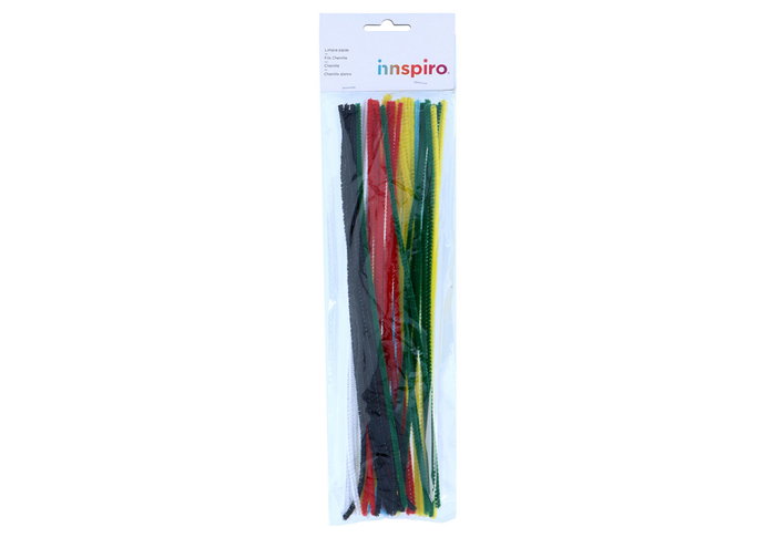 Innspiro Limpiapipas chenilla mix 4mm x 30cm, 50 pièces, 6 couleurs Innspiro Limpiapipas chenilla mix 4mm x 30cm, 50 pièces, 6 couleurs