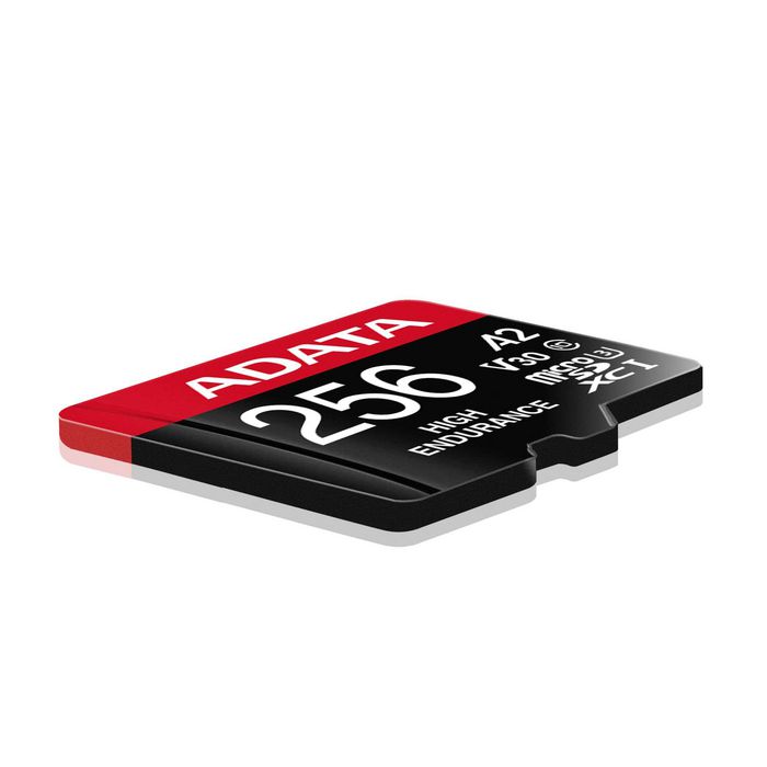 ADATA 256GB Carte microSDXC haute endurance UHS-I U3, Classe 10, Vitesse Vidéo V30, A2 pour Dashcam, Surveillance et Enregistrement Continu