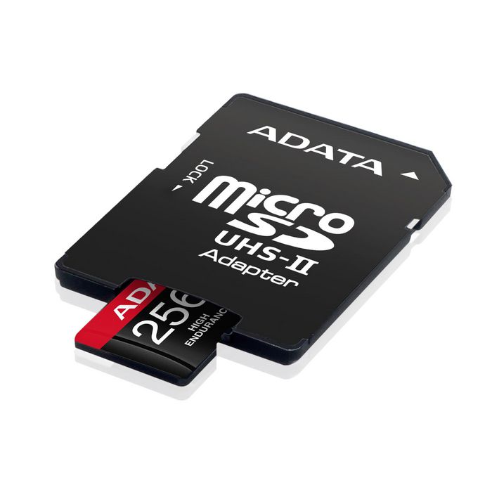 ADATA 256GB Carte microSDXC haute endurance UHS-I U3, Classe 10, Vitesse Vidéo V30, A2 pour Dashcam, Surveillance et Enregistrement Continu