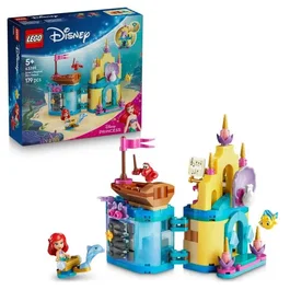 LEGO Disney Princess 43285 Le Palais Magique d'Ariel Miniature - Jeu de Construction avec Mini Château, Bateau, Accessoires et 3 Figurines