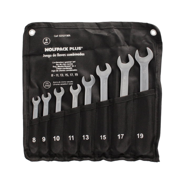 WOLFPACK LINEA PROFESIONAL Jeu de 8 clés combinées Wolfpack Plus 8-19 mm