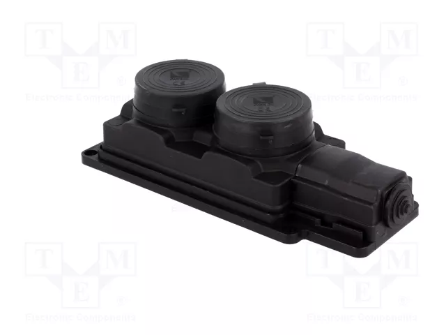 PAWBOL Socle de connecteur d'alimentation AC 2P+PE noir 16A 250V AC PAWBOL Socle de connecteur d'alimentation AC 2P+PE noir 16A 250V AC