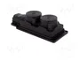PAWBOL Socle de connecteur d'alimentation AC 2P+PE noir 16A 250V AC