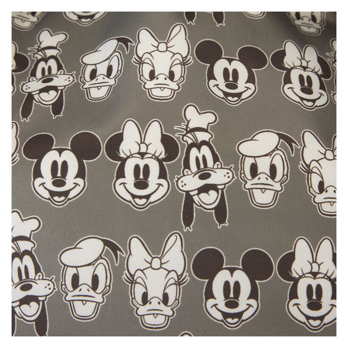 LOUNGEFLY Sac à dos nylon Mickey and Friends Disney 44 cm - Sac à dos à bretelles réglables et rembourrées avec fermoirs métalliques argentés et doublure assortie