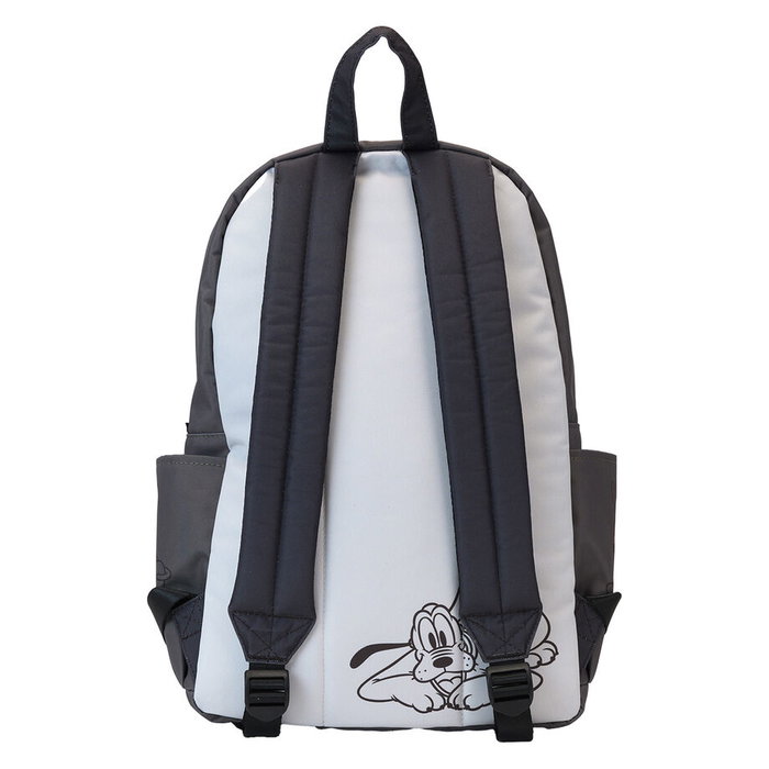 LOUNGEFLY Sac à dos nylon Mickey and Friends Disney 44 cm - Sac à dos à bretelles réglables et rembourrées avec fermoirs métalliques argentés et doublure assortie