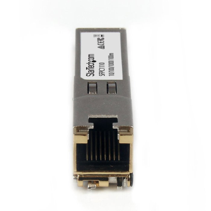Startech Sfpc1110 Module Transceiver SFP RJ45 Cat6 1GbE 1 Port Ethernet 1000Base-TX Startech Sfpc1110 Module Transceiver SFP RJ45 Cat6 1GbE 1 Port Ethernet 1000Base-TX