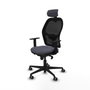 Piqueras y Crespo Chaise de Bureau avec Appui-tête Jorquera 1D036G2 Gris foncé
