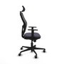 Piqueras y Crespo Chaise de Bureau avec Appui-tête Jorquera 1D036G2 Gris foncé