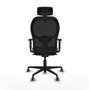 Piqueras y Crespo Chaise de Bureau avec Appui-tête Jorquera 1D036G2 Gris foncé