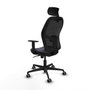Piqueras y Crespo Chaise de Bureau avec Appui-tête Jorquera 1D036G2 Gris foncé