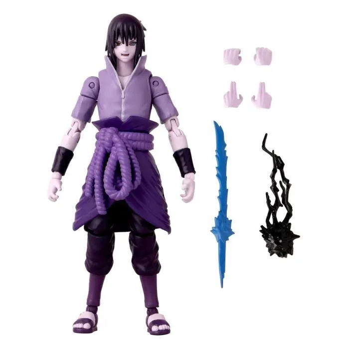 Bandai Figurine Anime Heroes Naruto Shippuden - Sasuke Uchiwa Rinnegan/Mangekyo Sharingan 17 cm
