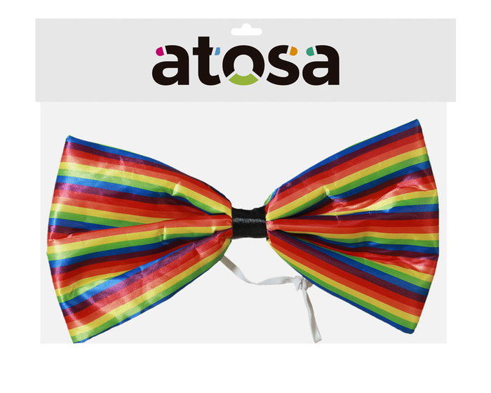 Atosa Nœud Papillon Multicolore pour Déguisement de Clown ou Fête Néon