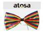 Atosa Nœud Papillon Multicolore pour Déguisement de Clown ou Fête Néon