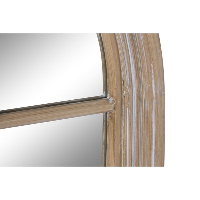 Home ESPRIT Miroir mural Cottage Fenêtre Blanc Naturel 68 x 4 x 128 cm