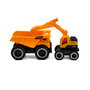 TACHAN Set Camion Bénne et Excavatrice - Jouet Fonctionnel avec Lumière et Son - Échelle 1:12 - Heroes De Ciudad - Recommandé à partir de 3 ans