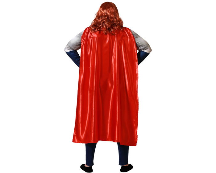 Déguisement Homme Adulte Super Héros Comic Trueno Taille XXL - Costume avec Cape Longue et Combinaison Bleu Polyester 2023